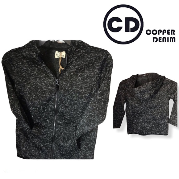 NWT Copper Denim Hoodie Sweatshirt - Picture 1 of 9